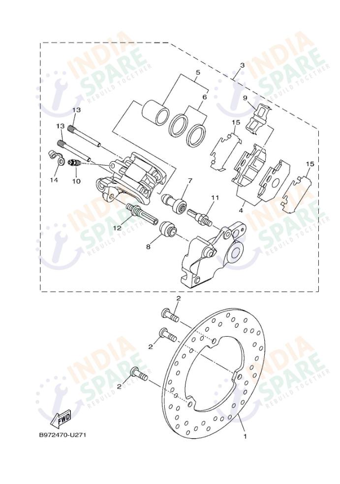 REAR BRAKE CALIPER